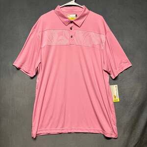 NWT Nicklaus Eco Choice Pink Golf Polo Shirt XL UPF 50 StayDry